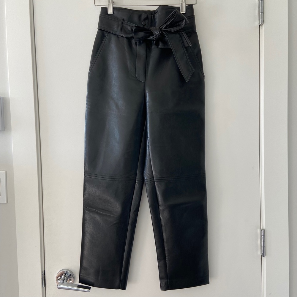 Aritzia - Wilfred Vegan Leather Tie-Front Pants